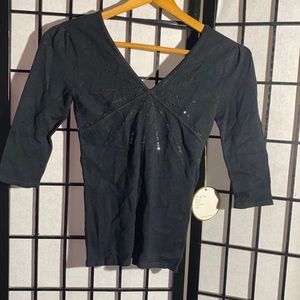 NWT Vermani Top-Sequin Accents Size XS